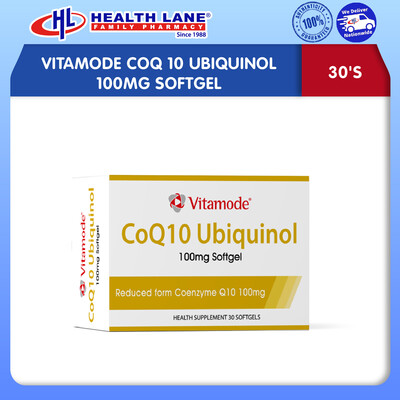 VITAMODE COQ 10 UBIQUINOL 100MG SOFTGEL 30'S